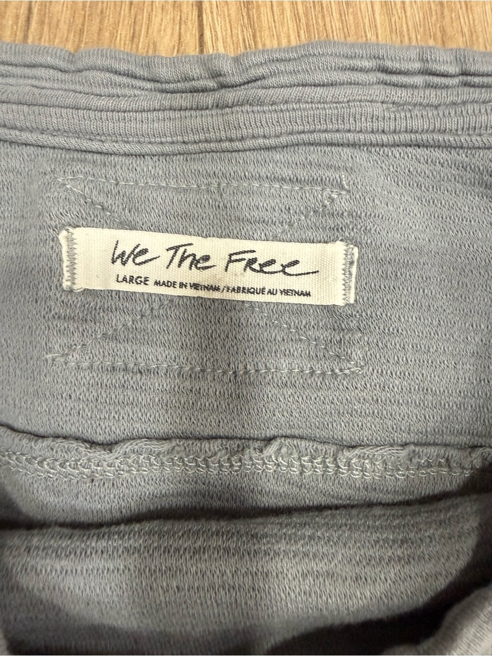 We The Free Gray Ribbed Oversized Pullover Sweatshirt Size L - Picture 2 of 7